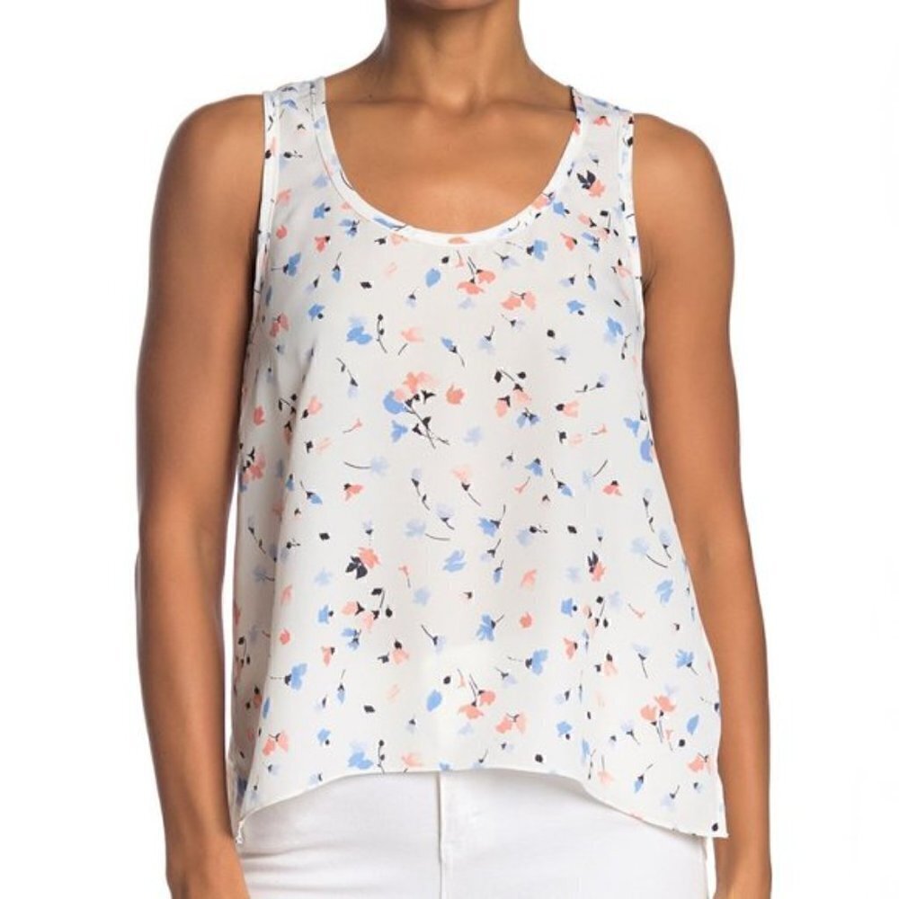 Joie M Erla High/Low Floral Blouse